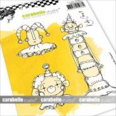 Carabelle Studio A6 Stamp - Here comes the Clowns by Kate Crane