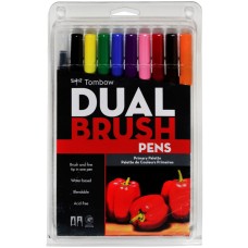 Tombow Dual Brush Pens - Primary Colours 10 pack