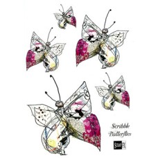 Scibble Butterflies Collage
