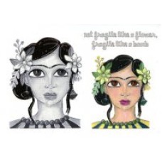 Frida Face A Rice Paper by D Scholz