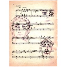 Music Sheet Faces Rice Paper