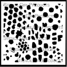 Stencilgirl 6x6 - Interesting Dots Repeating Pattern