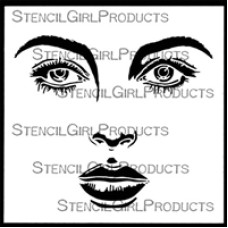 Stencilgirl 6x6 - Delicate Face