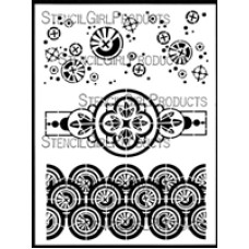 Stencilgirl 9x12 - Collage Textures and Patterns - Circles