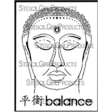 Stencilgirl 9x12 - Chinese Garden - Buddha